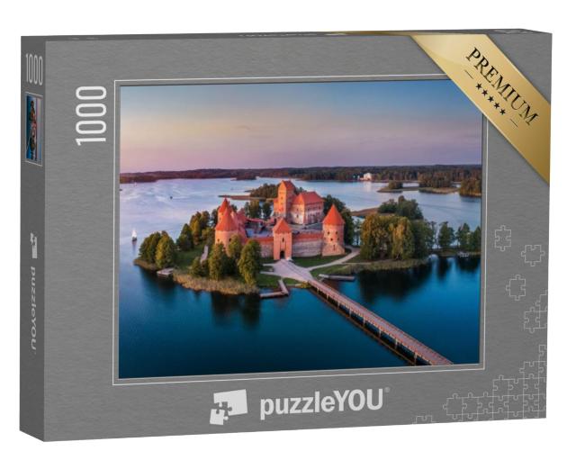 Puzzel 1000 stukjes „Kasteel van Trakai: middeleeuws gotisch eilandkasteel, Litouwen“