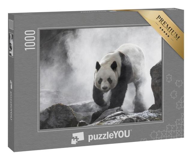 Puzzle „Großer Panda im Nebel“