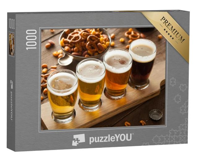 Puzzel 1000 stukjes „Assortiment bieren klaar om te proeven“