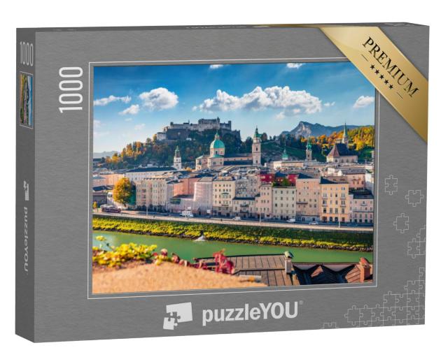 Puzzel 1000 stukjes „Pittoresk stadsgezicht van Salzburg, Oostenrijk“