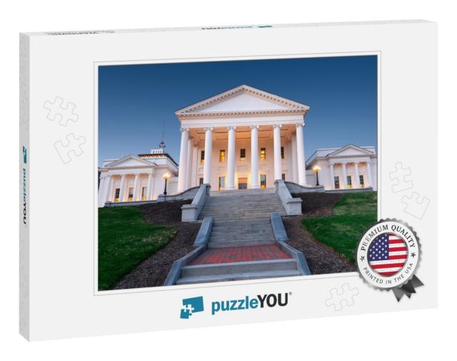 Virginia State Capitol in Richmond, Virginia, USA At Twili... Jigsaw Puzzle