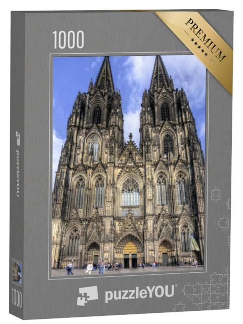 Puzzel 1000 stukjes „Vooraanzicht van de Dom van Keulen“