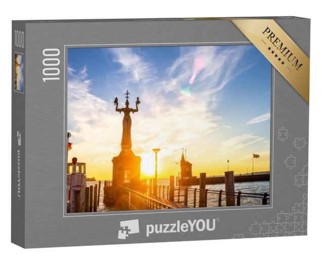 Puzzel 1000 stukjes „Standbeeld van Imperia in Konstanz, Bodenmeer, Duitsland“