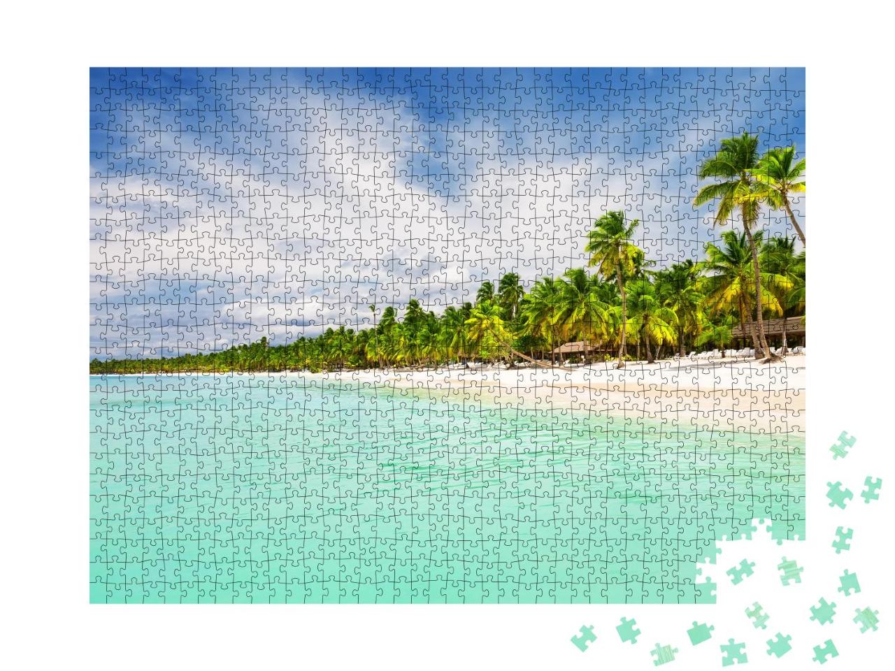 Puzzle 1000 Teile „Weißer Sandstrand von Punta Cana, Dominikanische Republik“