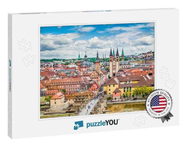 Aerial View of the Historic City of Wurzburg with Alte Ma... Jigsaw Puzzle