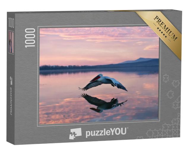 Puzzel 1000 stukjes „Pelikaan bij zonsopgang“