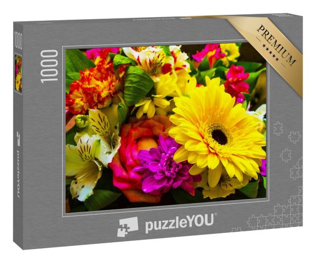 Puzzle 1000 Teile „Blumenstrauß aus Sommerblumen“