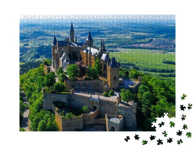Puzzle 1000 Teile „Luftaufnahme der berühmten Burg Hohenzollern, Deutschland“