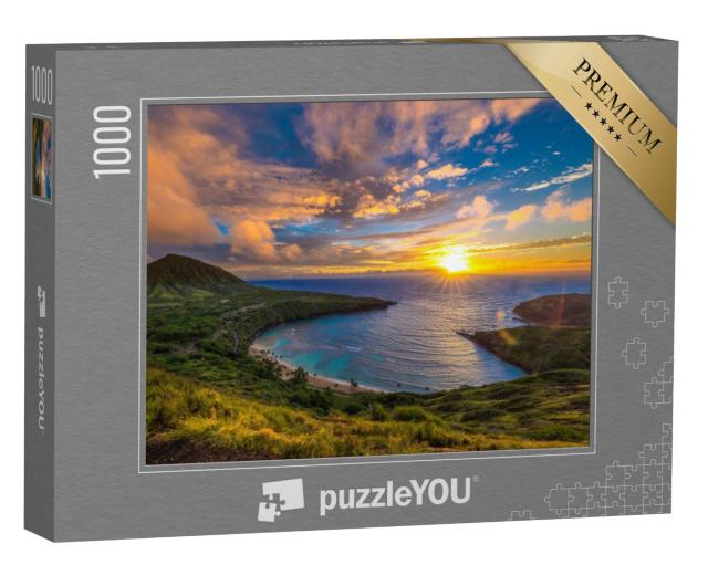 Puzzel 1000 stukjes „Zonsopgang boven Hanauma Bay op Oahu, Hawaii“