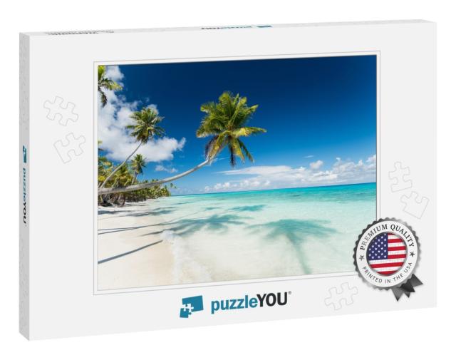 Tropical Scenery View on Pk9 Beach of Fakarava in French... Jigsaw Puzzle