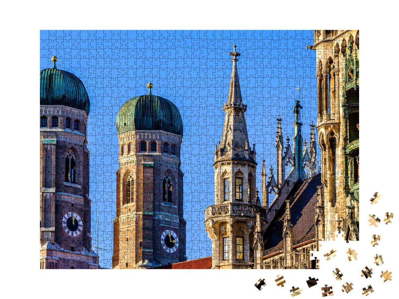 Puzzle 1000 Teile „Liebfrauenkirche: Münchner Dom, Deutschland“