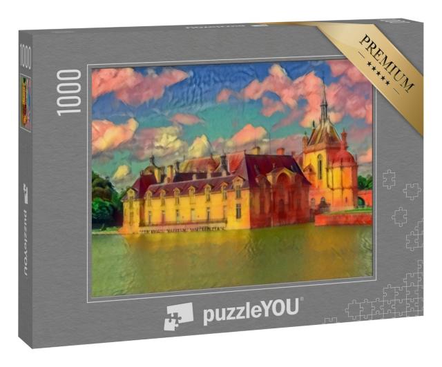 Puzzle 1000 Teile „im Kunst-Stil von Franz Marc - Chateau de Chantilly - Puzzle-Kollektion Künstler & Gemälde“