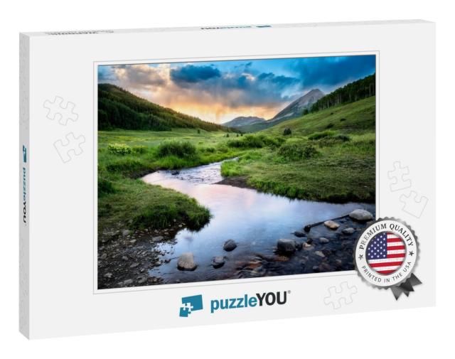 Meandering Stream Near Crested Butte Colorado... Jigsaw Puzzle