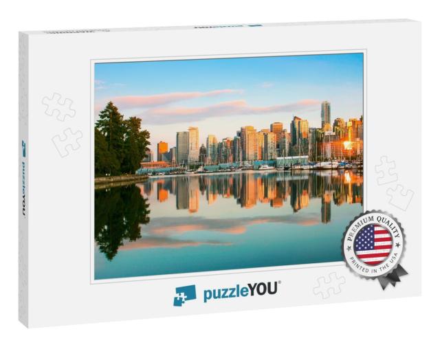Beautiful View of Vancouver Skyline with Stanley Park At... Jigsaw Puzzle