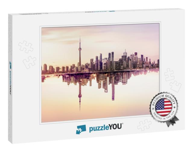 Photo Montage of Toronto & Shanghai Skylines... Jigsaw Puzzle