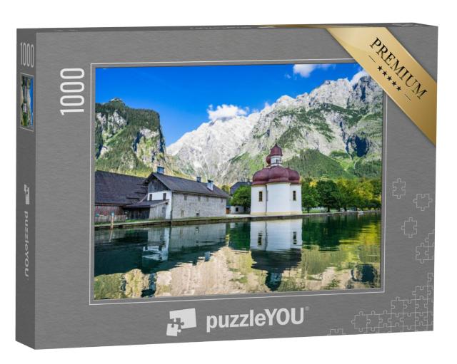 Puzzel 1000 stukjes „St Bartholomew's bij zonsopgang gefotografeerd vanaf de zee“