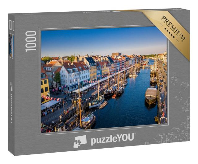Puzzle 1000 Teile „Historisches Zentrum von Nyhavn, Kopenhagen, Dänemark“