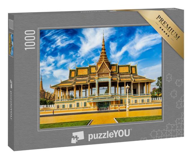 Puzzle 1000 Teile „Phnom Penh: Touristenattraktion, Wahrzeichen und Königspalast, Kambodscha“