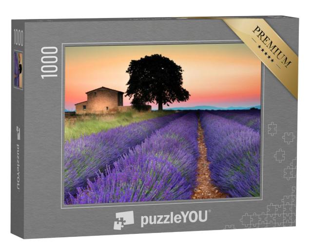 Puzzel 1000 stukjes „Zonsondergang boven de Provence, Frankrijk“