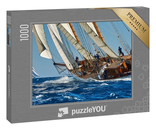 Puzzle 1000 Teile „Hart am Wind: Segelschiff-Regatta“