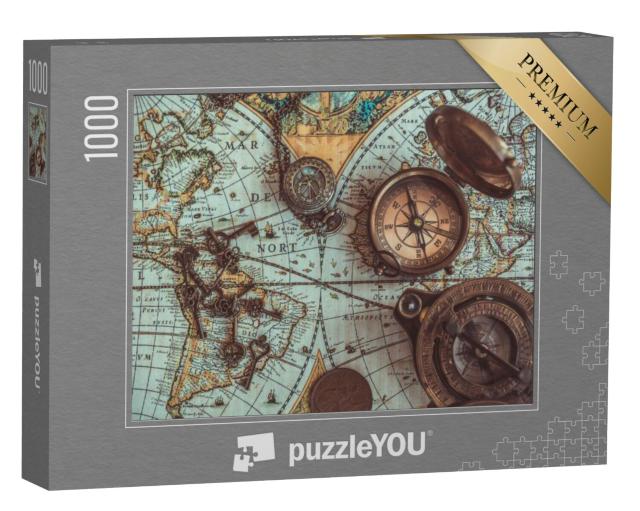 Puzzel 1000 stukjes „Vintage: Antiek kaartmateriaal“