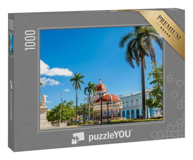 Puzzle 1000 Teile „Cienfuegos Jose Marti Zentralpark mit Palmen, Cienfuegos, Kuba“