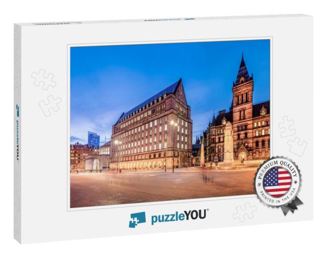 The Old & New Town Hall Buildings in the City Center of M... Jigsaw Puzzle