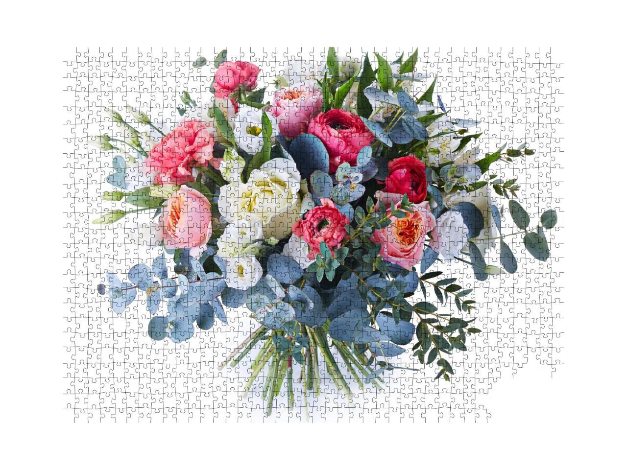 Puzzle 1000 Teile „Blumenstrauß aus bunten Blumen“
