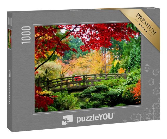 Puzzle 1000 Teile „Herbst in einem japanischen Garten“