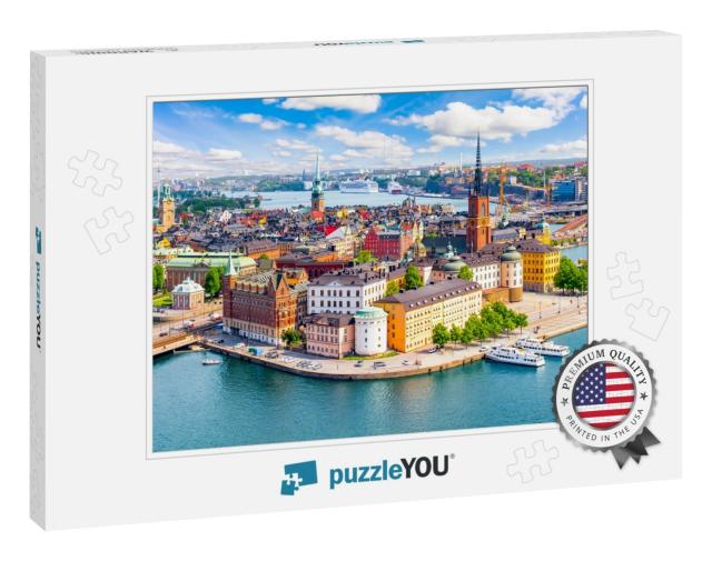 Stockholm Old Town Gamla Stan Cityscape from City Hall To... Jigsaw Puzzle