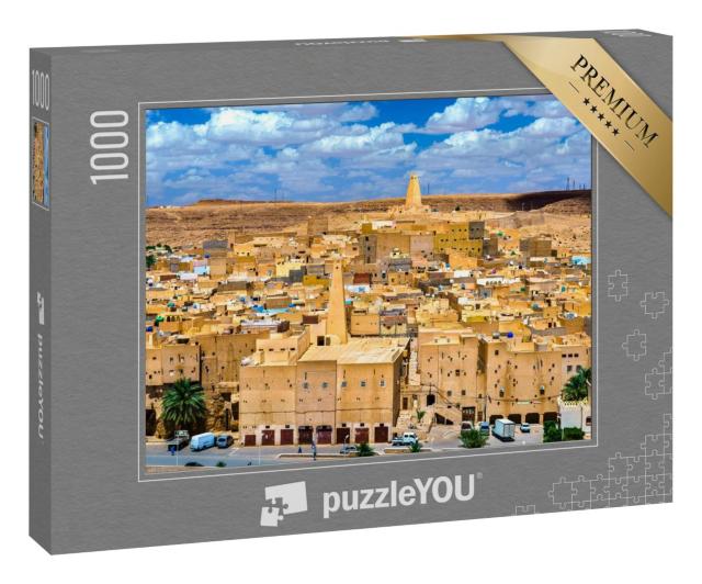 Puzzle 1000 Teile „Ksar Bounoura, eine alte Berberstadt im M'Zab-Tal in Algerien“