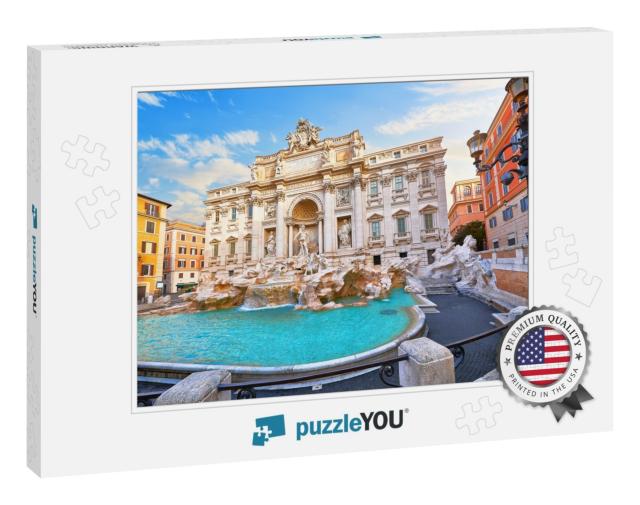 Trevi Fountain in Rome, Italy. Ancient Fountain. Roman St... Jigsaw Puzzle