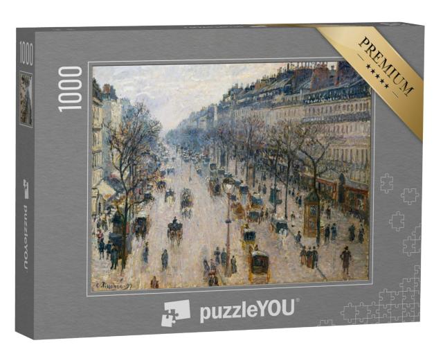 Puzzel 1000 stukjes „Camille Pissarro - De Boulevard Montmartre op een winterochtend“