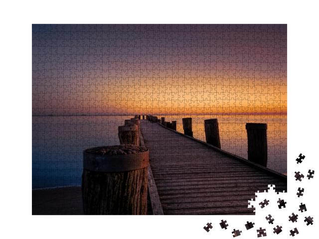 Puzzle 1000 Teile „Sonnenuntergang bei Föhr, Nordsee, Deutschland“