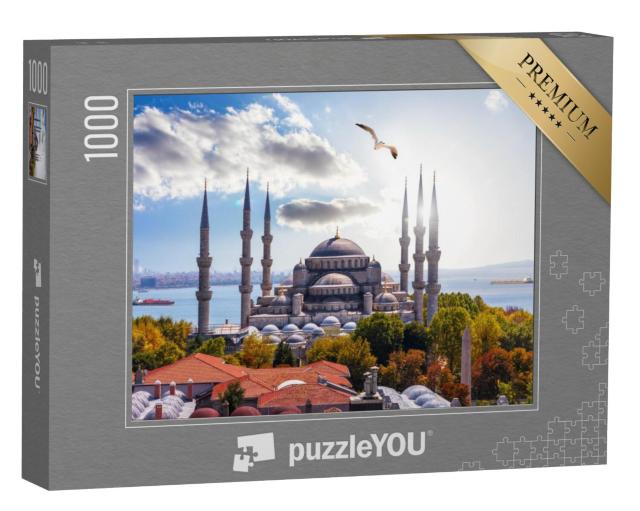 Puzzel 1000 stukjes „Sultan Ahmet Moskee voor de Bosporus, Istanbul, Turkije“