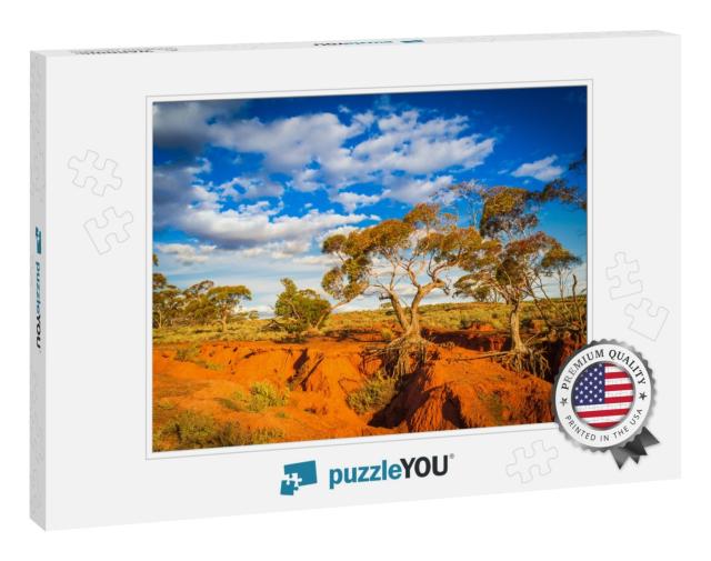 Red Banks Scenic Australian Outback Rural Landscape... Jigsaw Puzzle