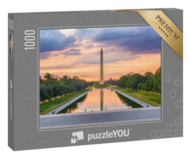 Puzzle 1000 Teile „Washington Monument am Reflecting Pool, USA“