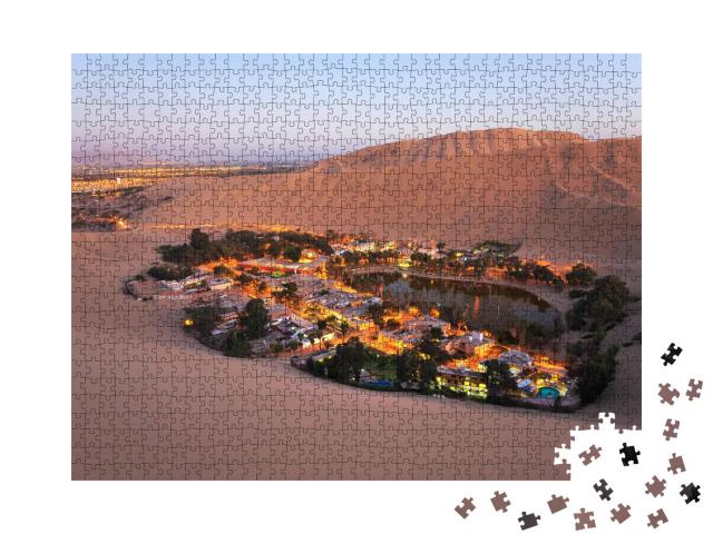 Puzzle 1000 Teile „Atacamawüste, Oase von Huacachina, Peru“