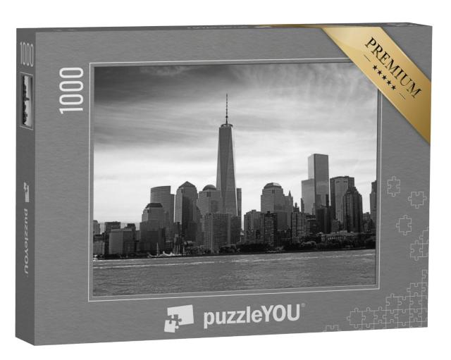 Puzzel 1000 stukjes „Uitzicht op Manhattan vanaf de rivier de Hudson“