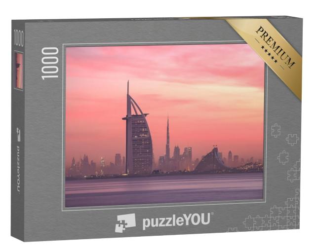 Puzzel 1000 stukjes „Dubai skyline van Jumeirah Beach tot Downtown“