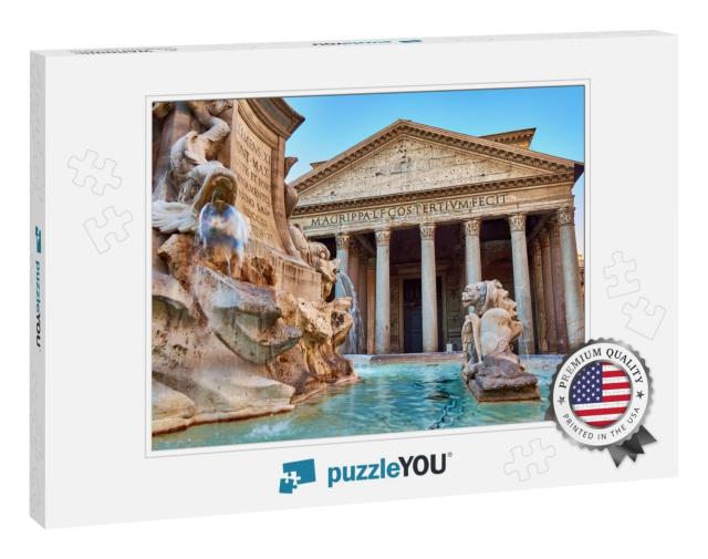 View of Fountain Near Pantheon, Rome... Jigsaw Puzzle