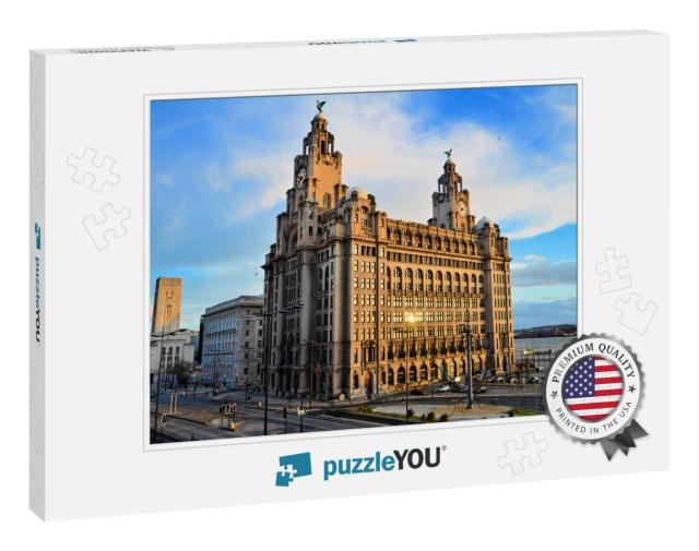 The Royal Liver Building on the Pierhead At Liverpool... Jigsaw Puzzle