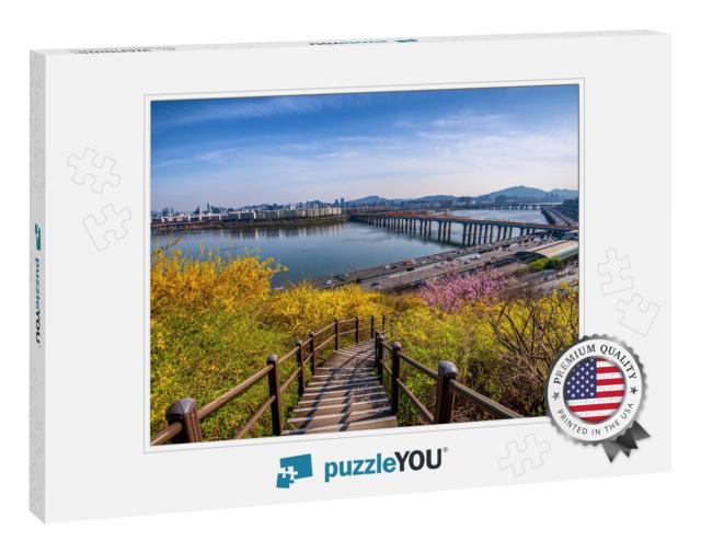View of Han River in Seoul, South Korea... Jigsaw Puzzle