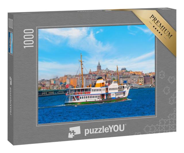 Puzzle 1000 Teile „Alte Fähre im Bosporus, Istanbul, Türkei“