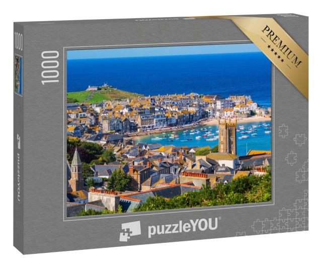 Puzzle 1000 Teile „Malerischer Hafen von St. Ives, Cornwall, England“