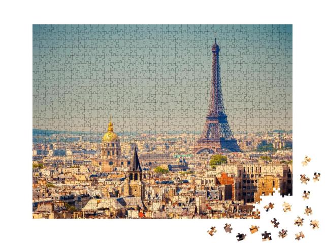Puzzle 1000 Teile „Blick auf den Eiffelturm, Paris, Frankreich“