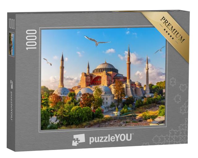 Puzzel 1000 stukjes „Uitzicht op de Hagia Sophia, Istanbul, Turkije“