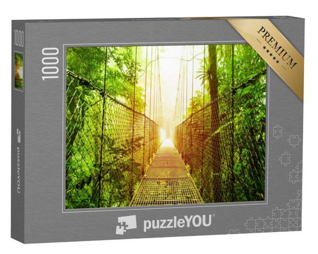 Puzzel 1000 stukjes „Hangbrug in de Costa Ricaanse jungle“