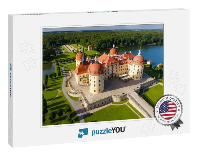 Aerial View of Moritzburg Castle in Saxony - Germany... Jigsaw Puzzle