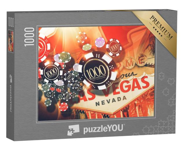 Puzzel 1000 stukjes „Gokken in Las Vegas“